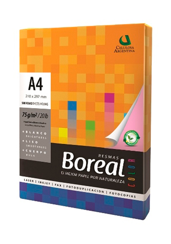 RTA.BOREAL ROSA         A4 21X29,7 75GR.